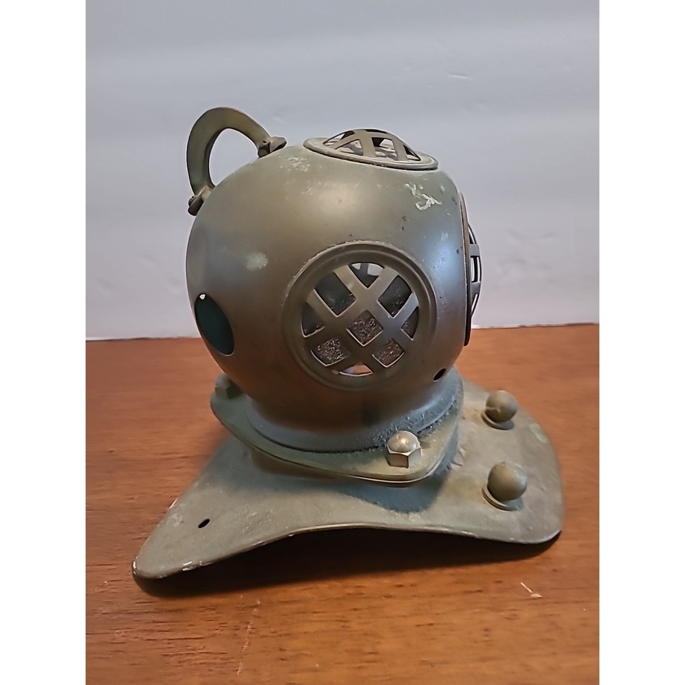 Decorative Desk Model Diver's Helmet Nautical Solid Copper and Brass Patenia - Picture 4 of 7